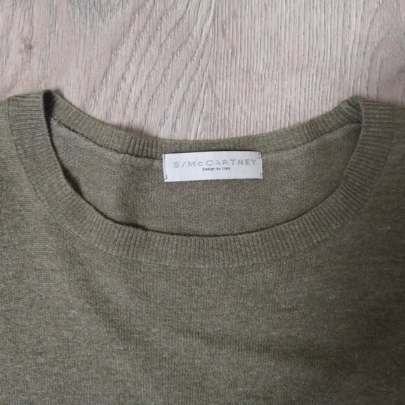 00s vintage Stella Mc Cartney ARMY GREEN & BRONZE sequins sweater - Picture 3 of 8